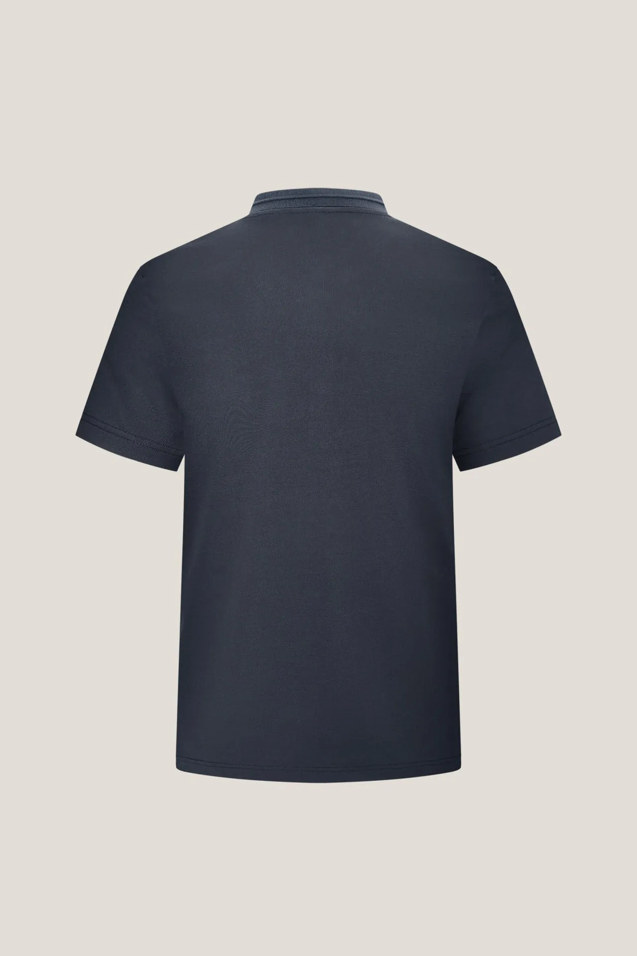 Non-Iron Pure Cotton Pique Smart Fit Stand Collar Short Sleeve Polo Tee