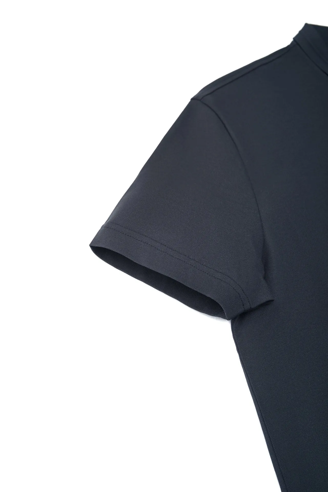 Non-Iron Pure Cotton Pique Smart Fit Stand Collar Short Sleeve Polo Tee