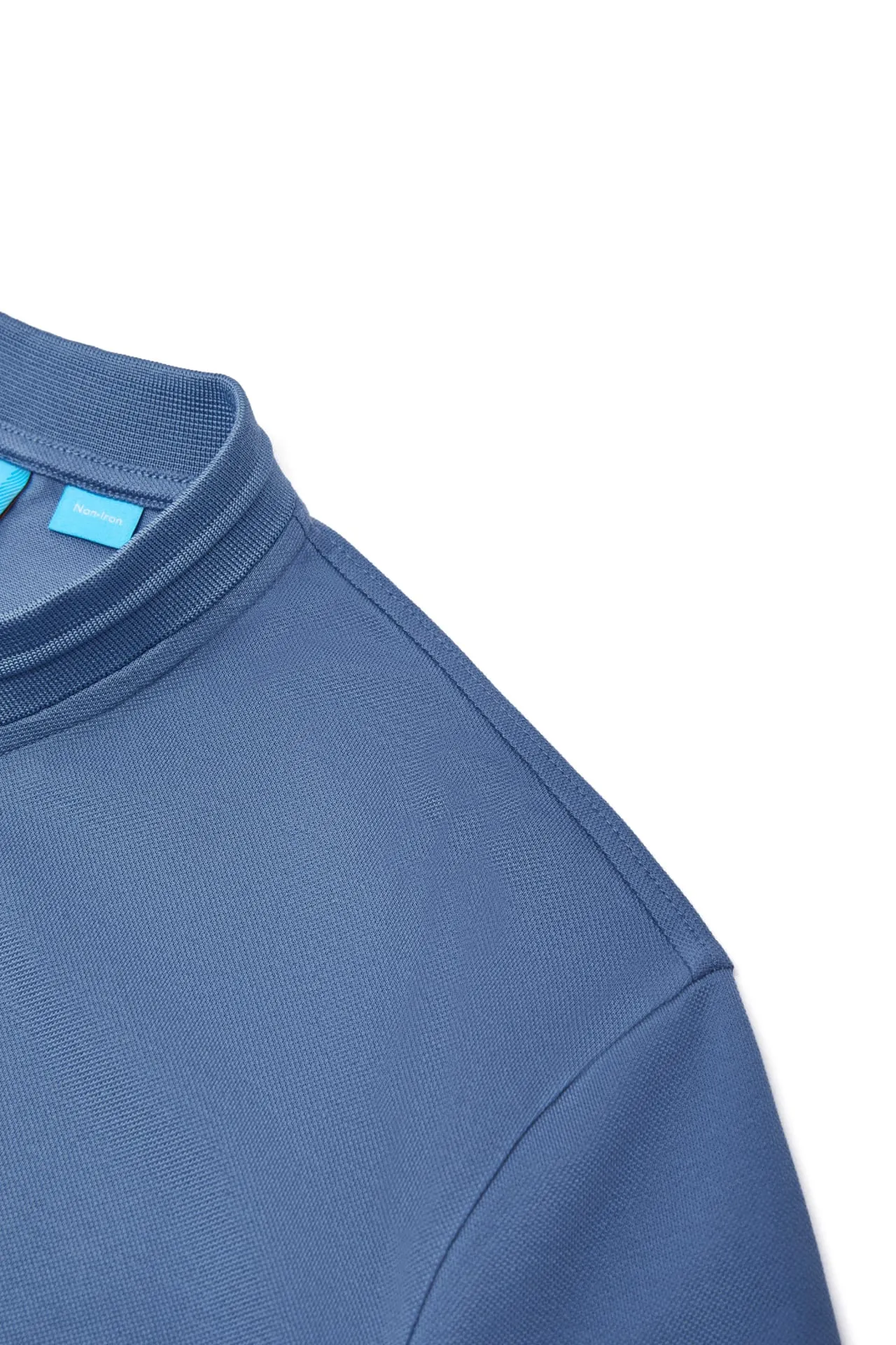 Non-Iron Pure Cotton Pique Smart Fit Stand Collar Short Sleeve Polo Tee
