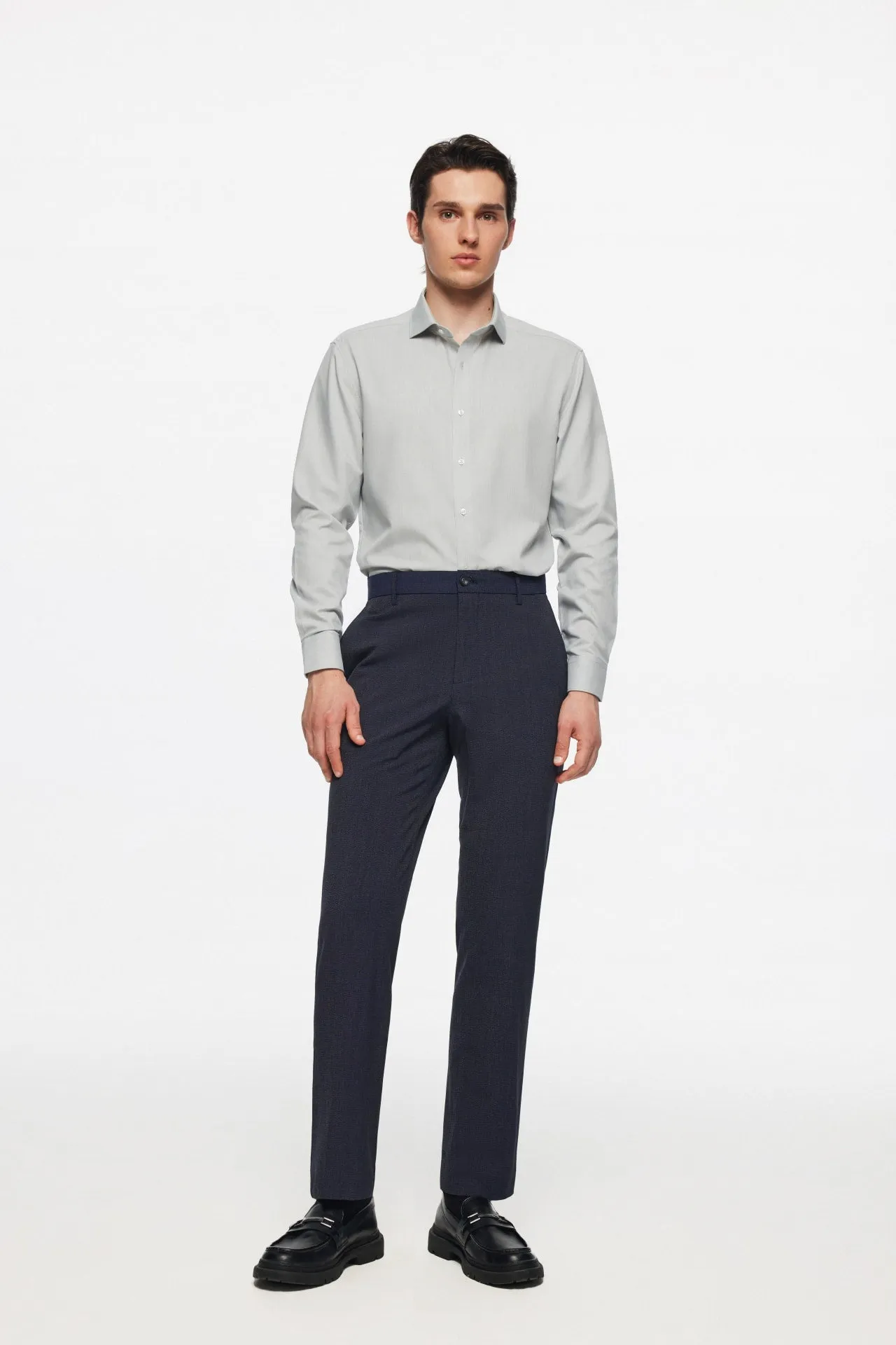 Non-Iron Quick Dry Smart Fit Semi Solid Shirt