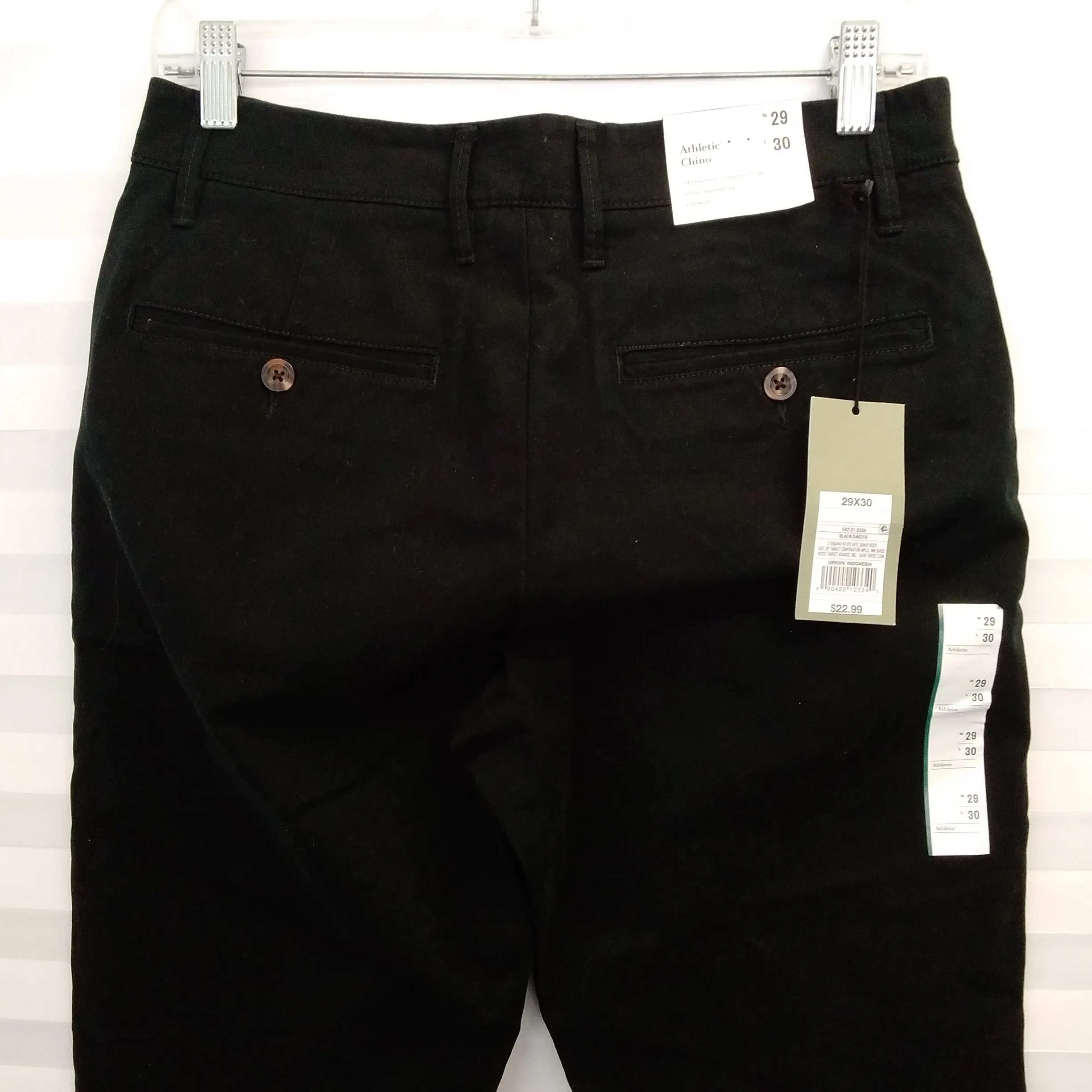 NWT - Goodfellow & Co. Black Athletic Chino Pants - W29 L30