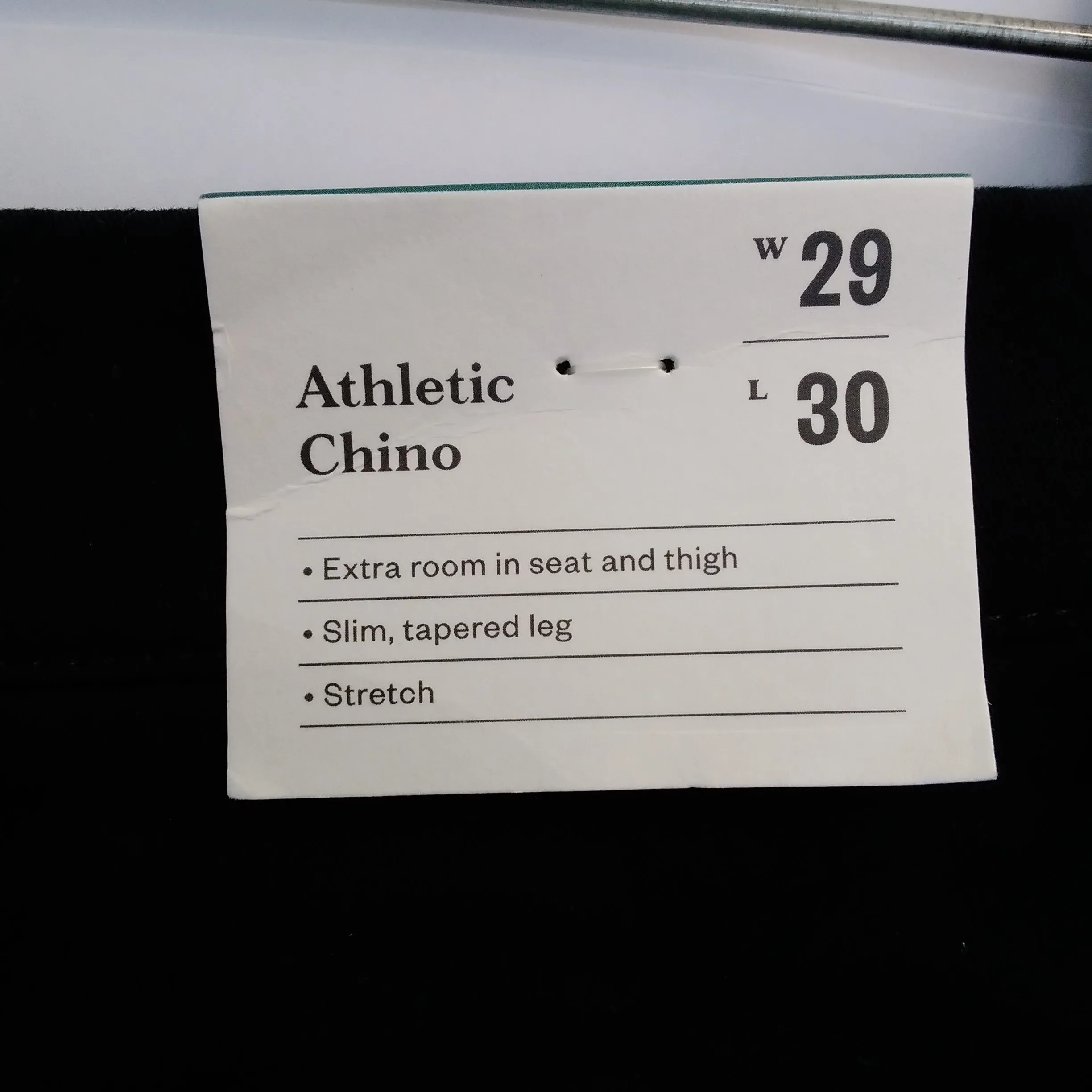 NWT - Goodfellow & Co. Black Athletic Chino Pants - W29 L30