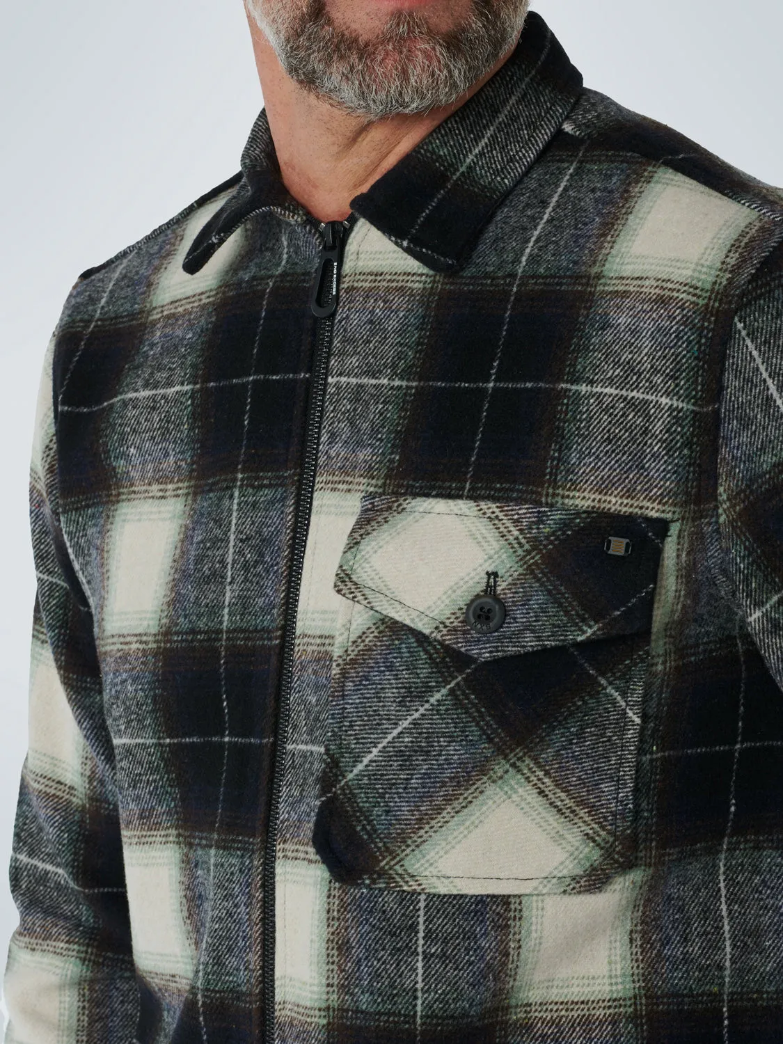NXS FLANNEL CHECK ZIP THRU OVERSHIRT