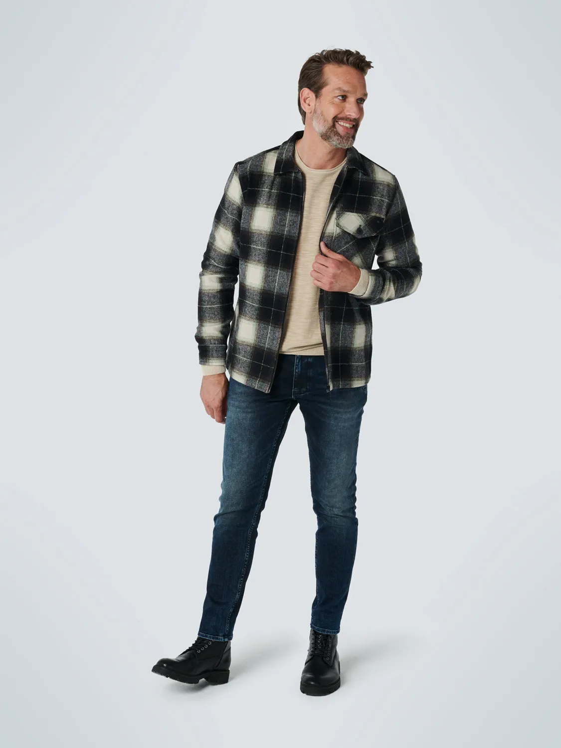 NXS FLANNEL CHECK ZIP THRU OVERSHIRT