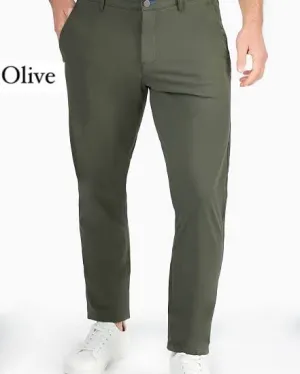 OLIVE COTTON Chino Pants| The Solution to Effortless Style and Comfort"