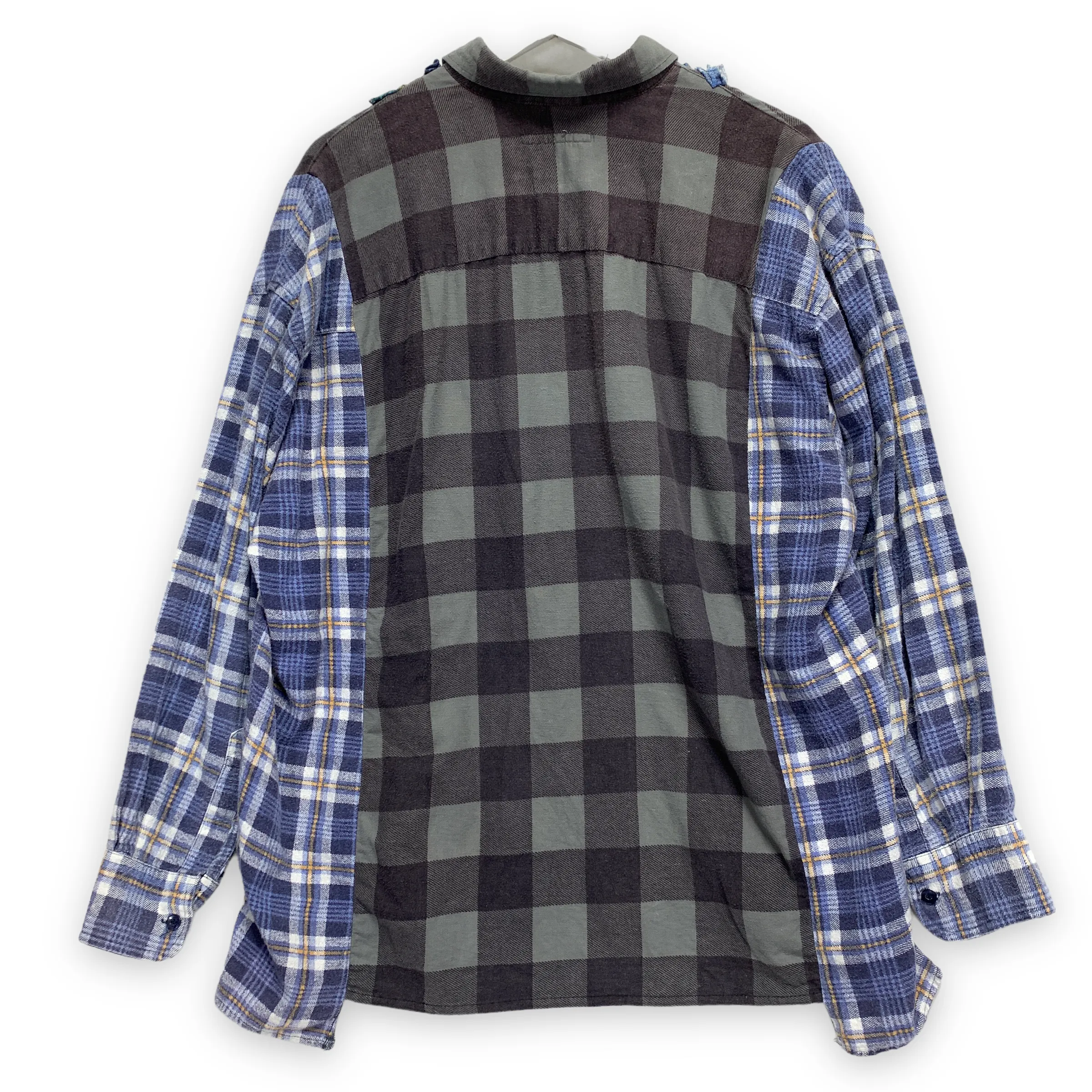 [OS] Needles Rebuild Ribbon Cut Oversized Flannel Shirt