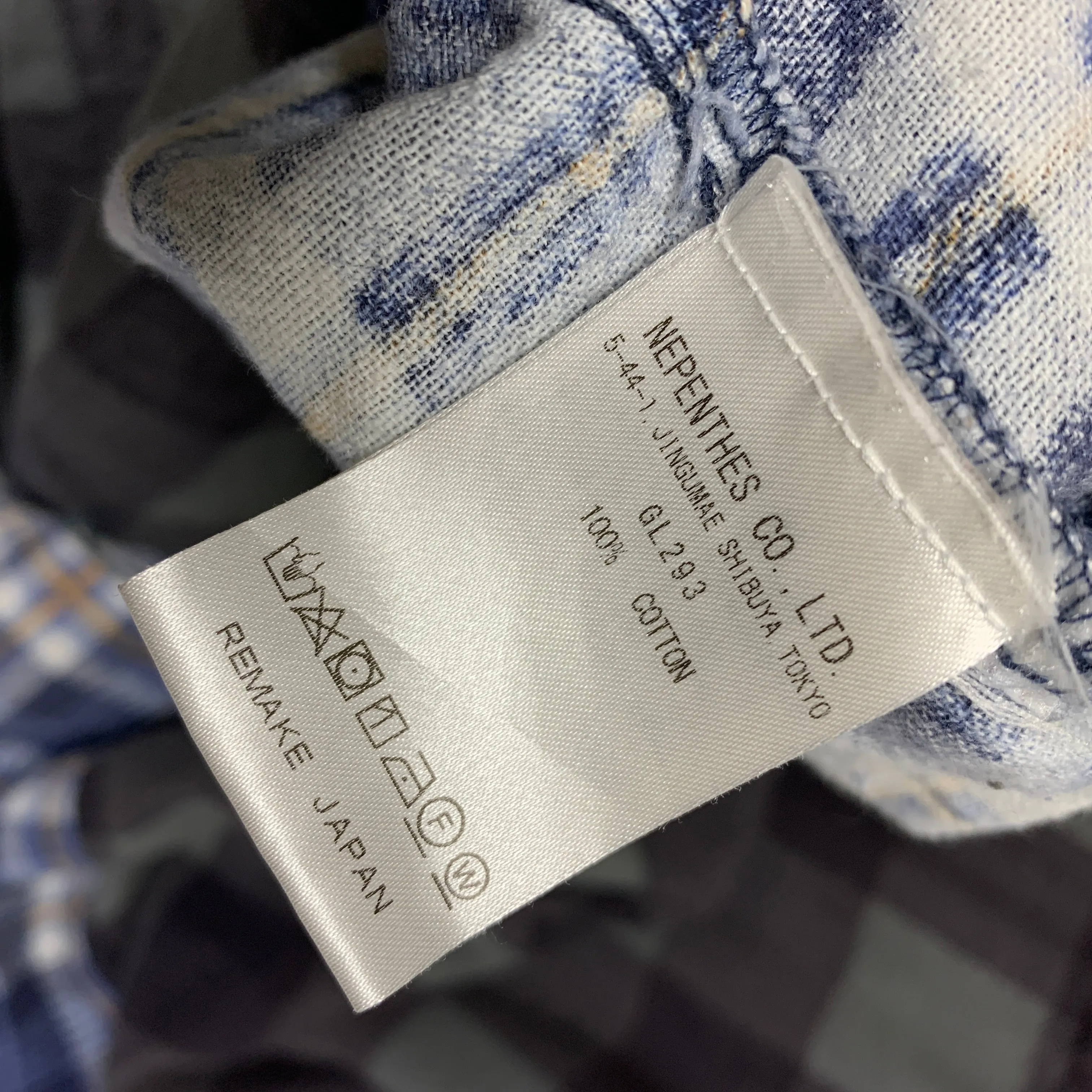 [OS] Needles Rebuild Ribbon Cut Oversized Flannel Shirt