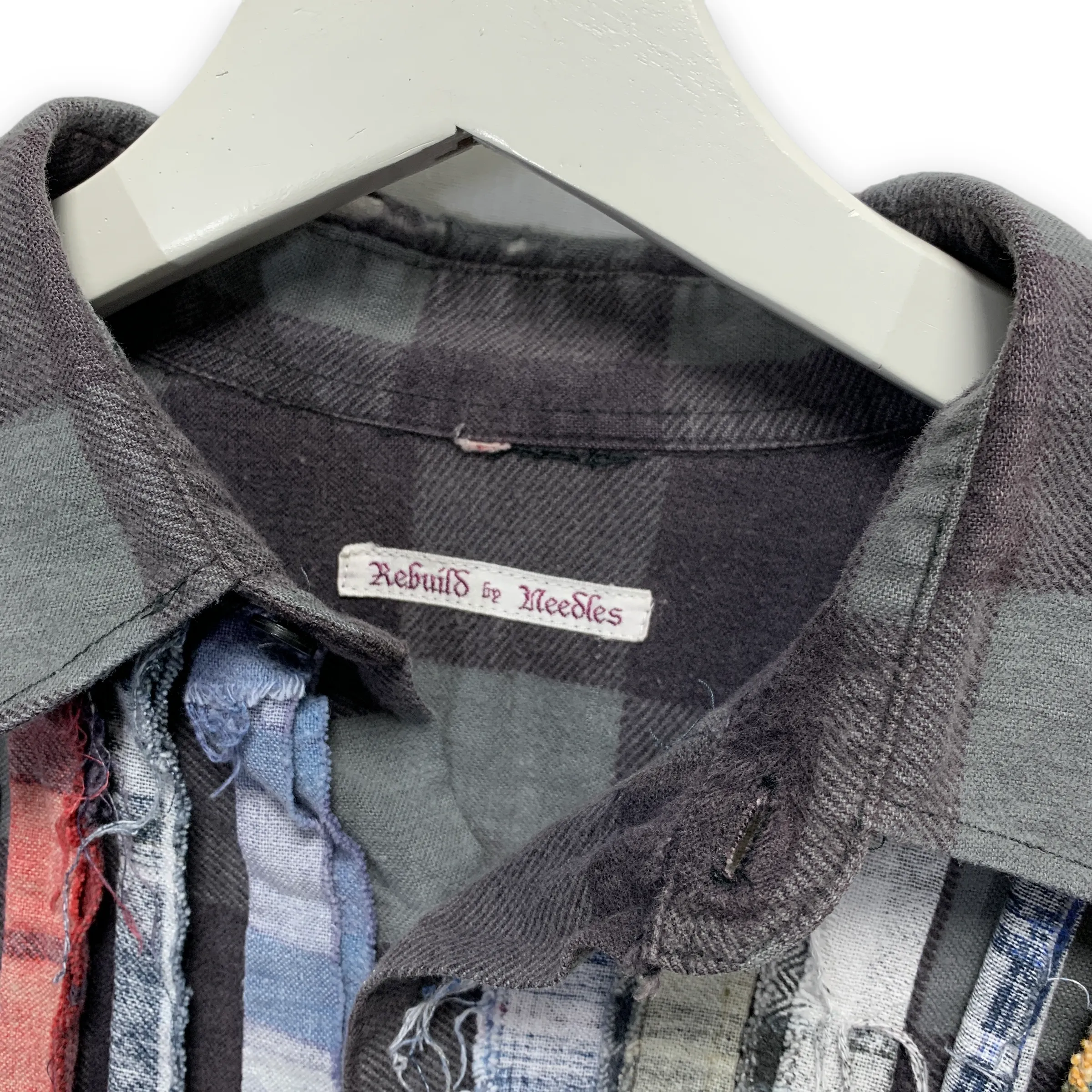 [OS] Needles Rebuild Ribbon Cut Oversized Flannel Shirt