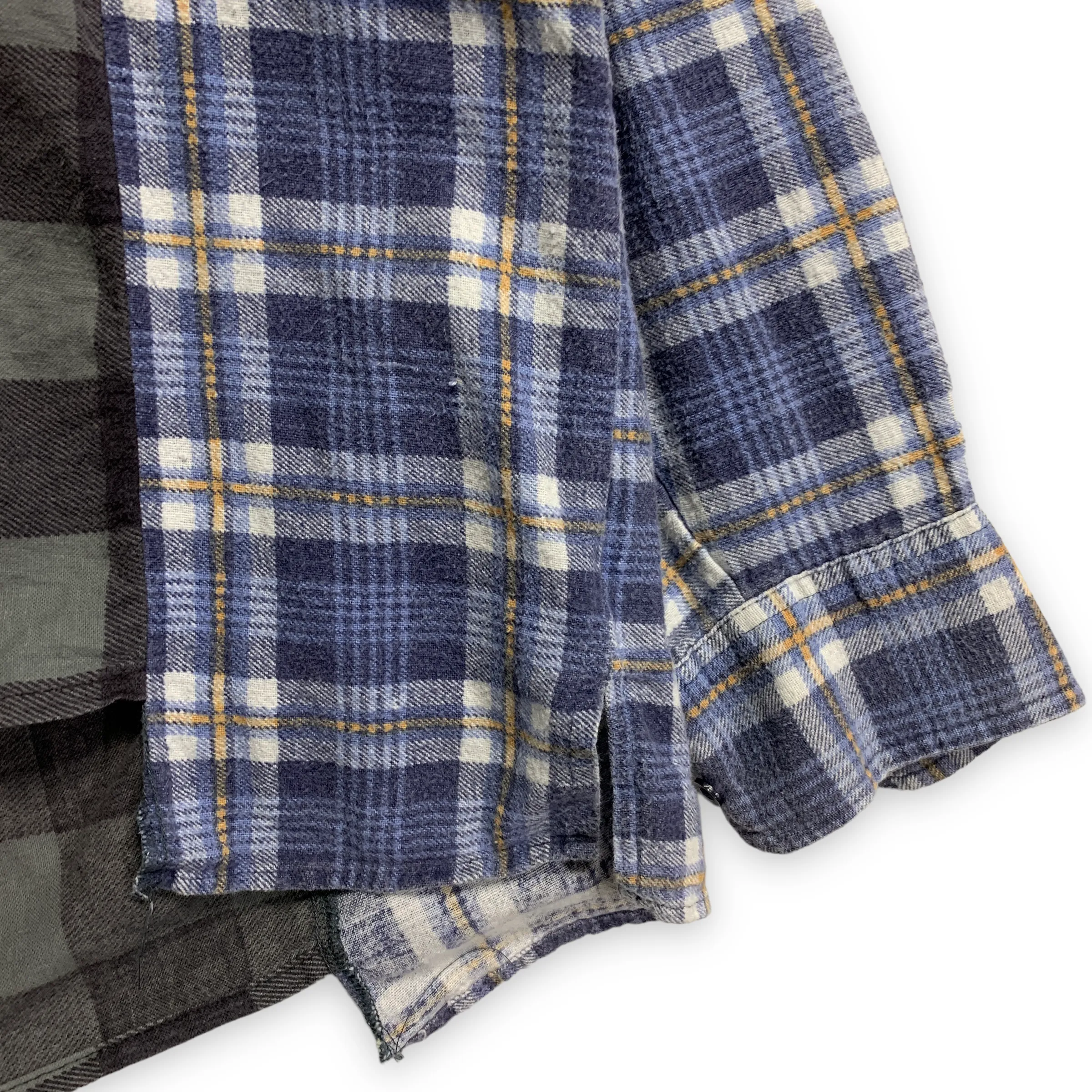 [OS] Needles Rebuild Ribbon Cut Oversized Flannel Shirt