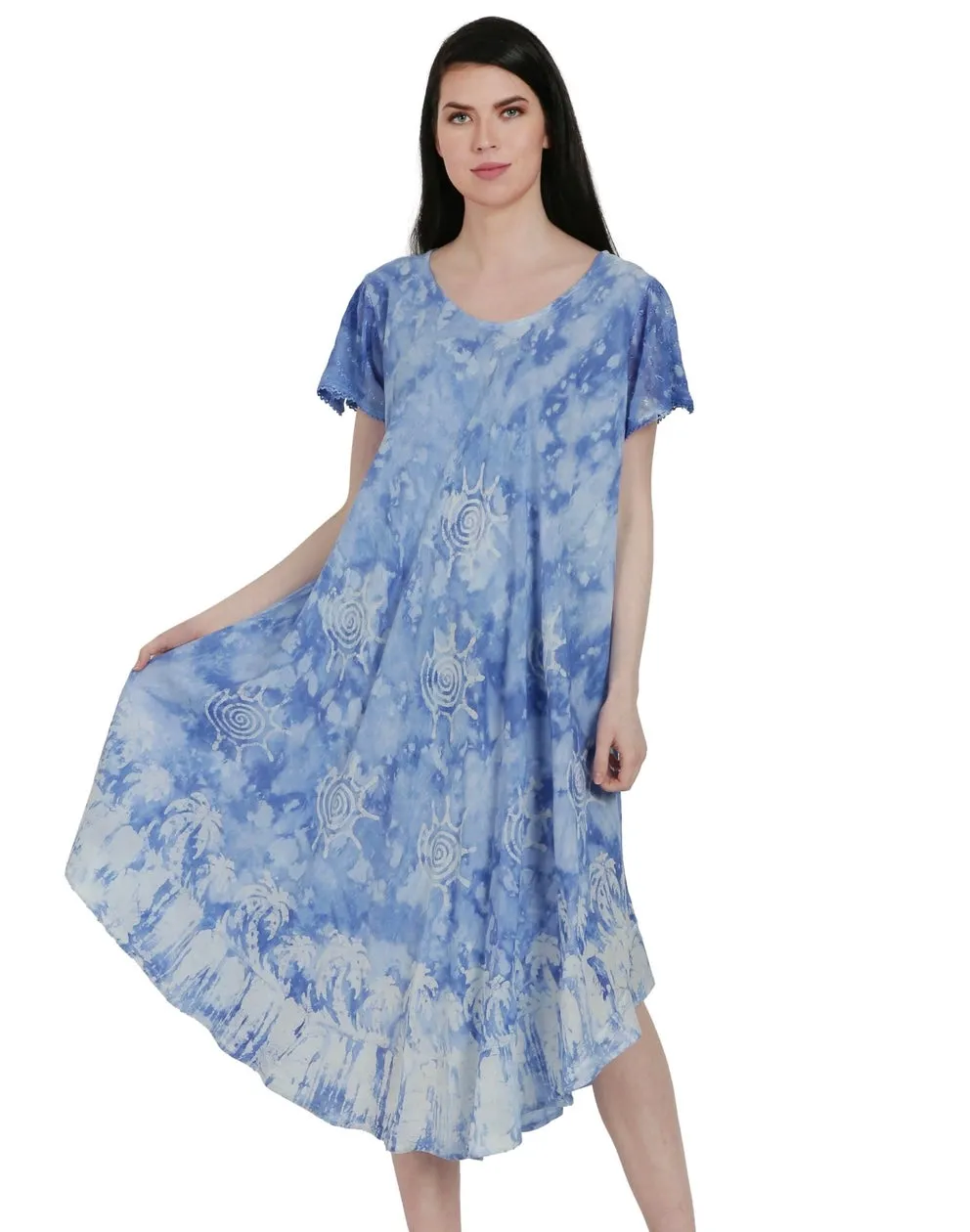 Palm Tree Tie Dye Dress