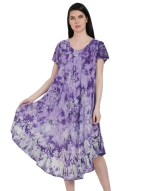 Palm Tree Tie Dye Dress