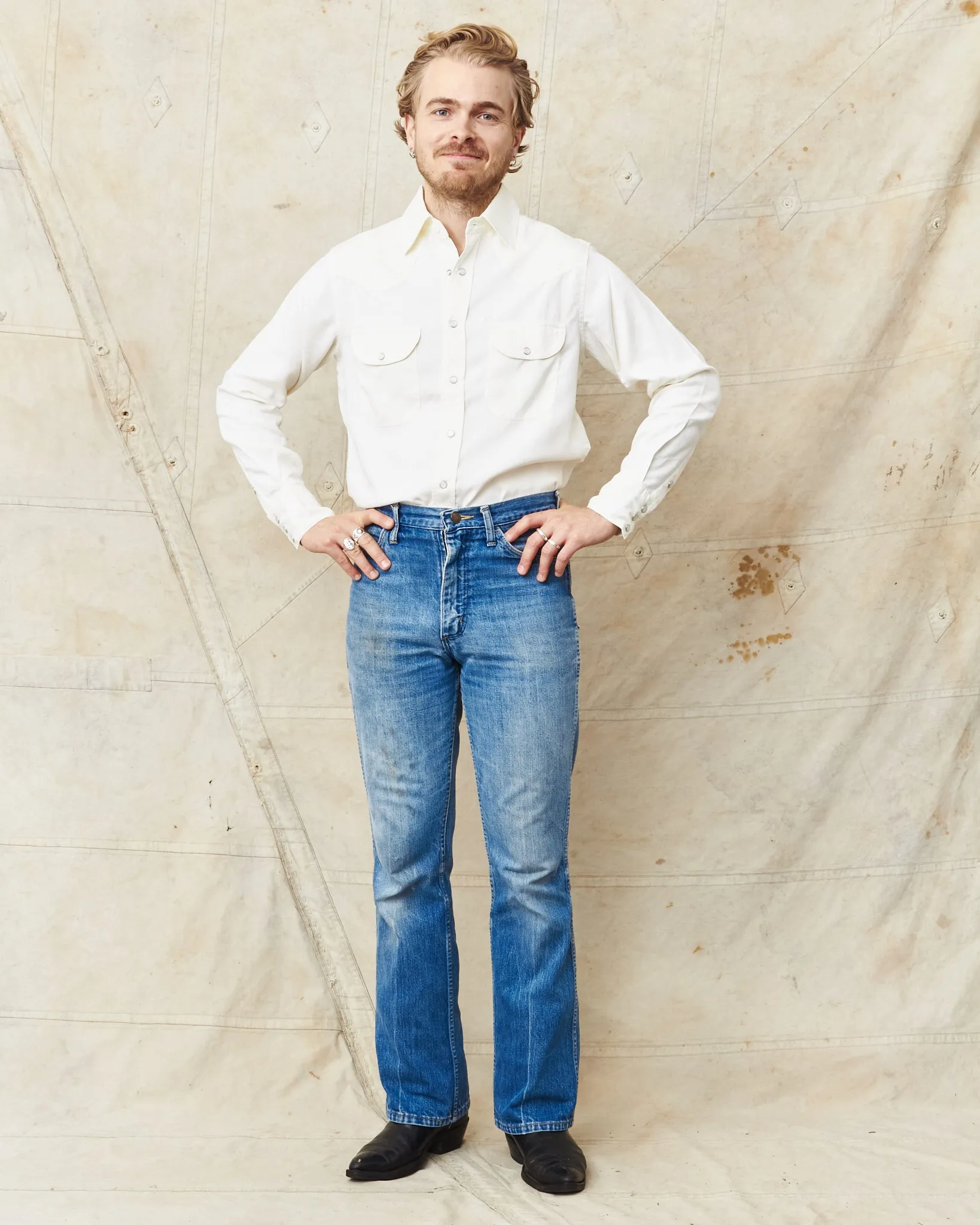 Pals Westerner Tencel Shirt White Sands