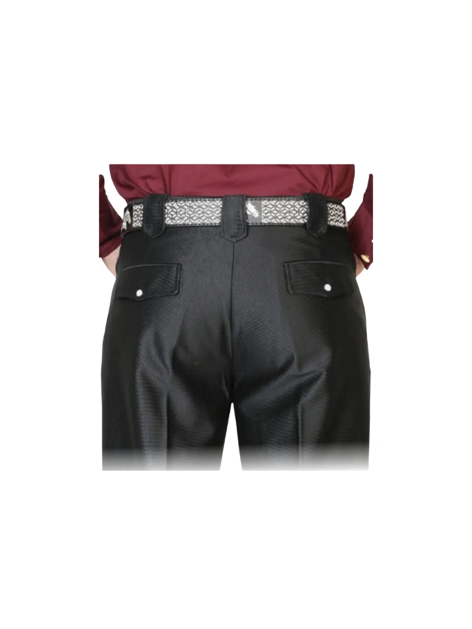 Pantalon de Vestir Liso Negro para Hombre 'El Señor de los Cielos' - ID: 42633