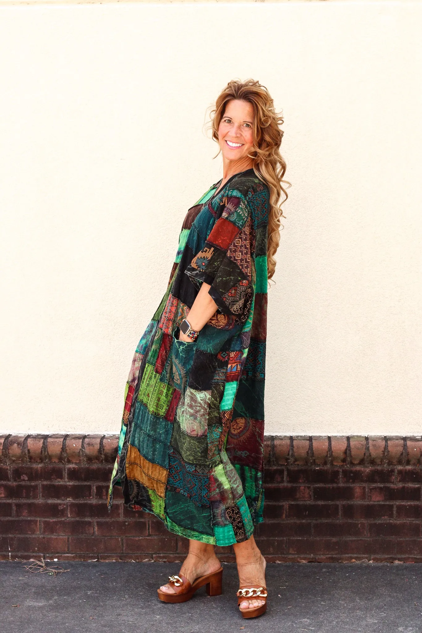 Patches Boho Dress
