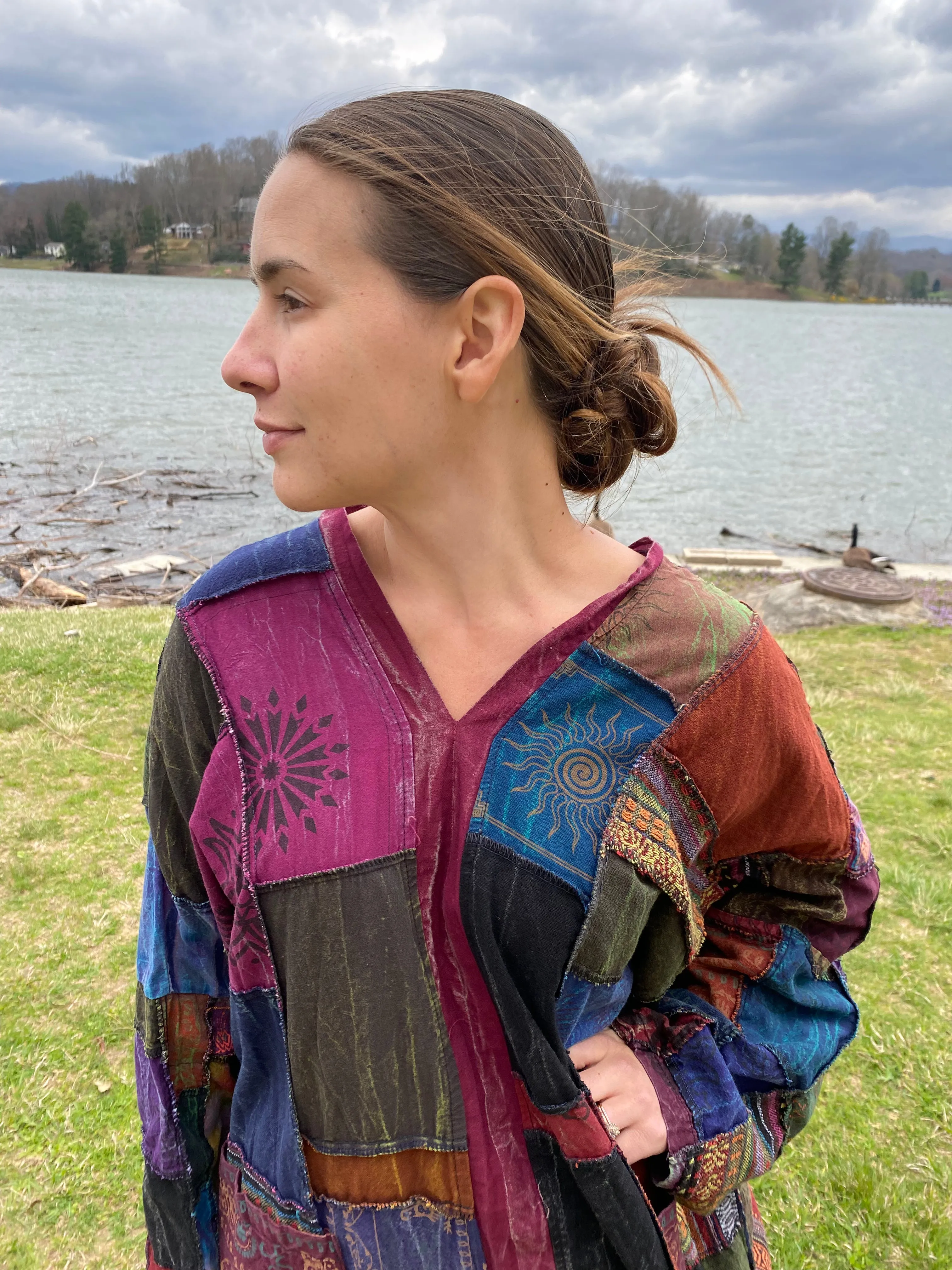 Patches Boho Dress