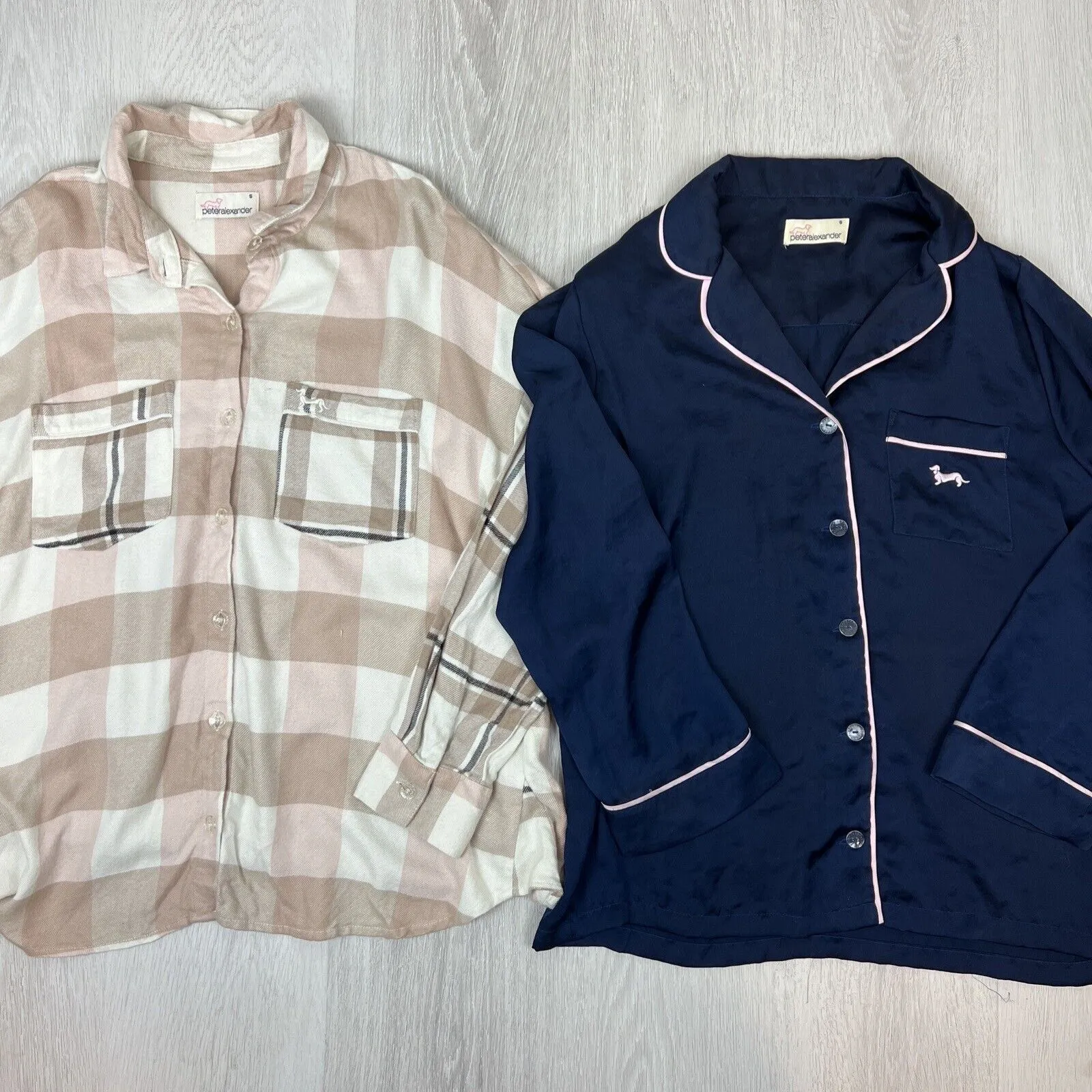 Peter Alexander Womens Pyjama Top Sleepwear Sleep Shirt Long Size S (2 Shirts)