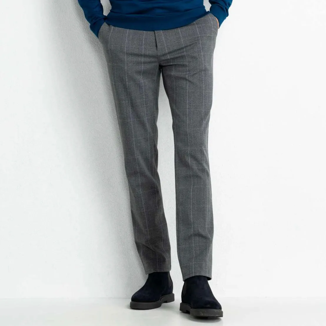Petrol Industries Checked slim-fit chinos