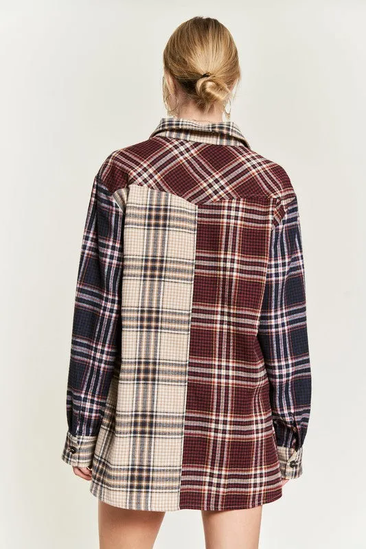 Plaid Flannel Shirt Dress