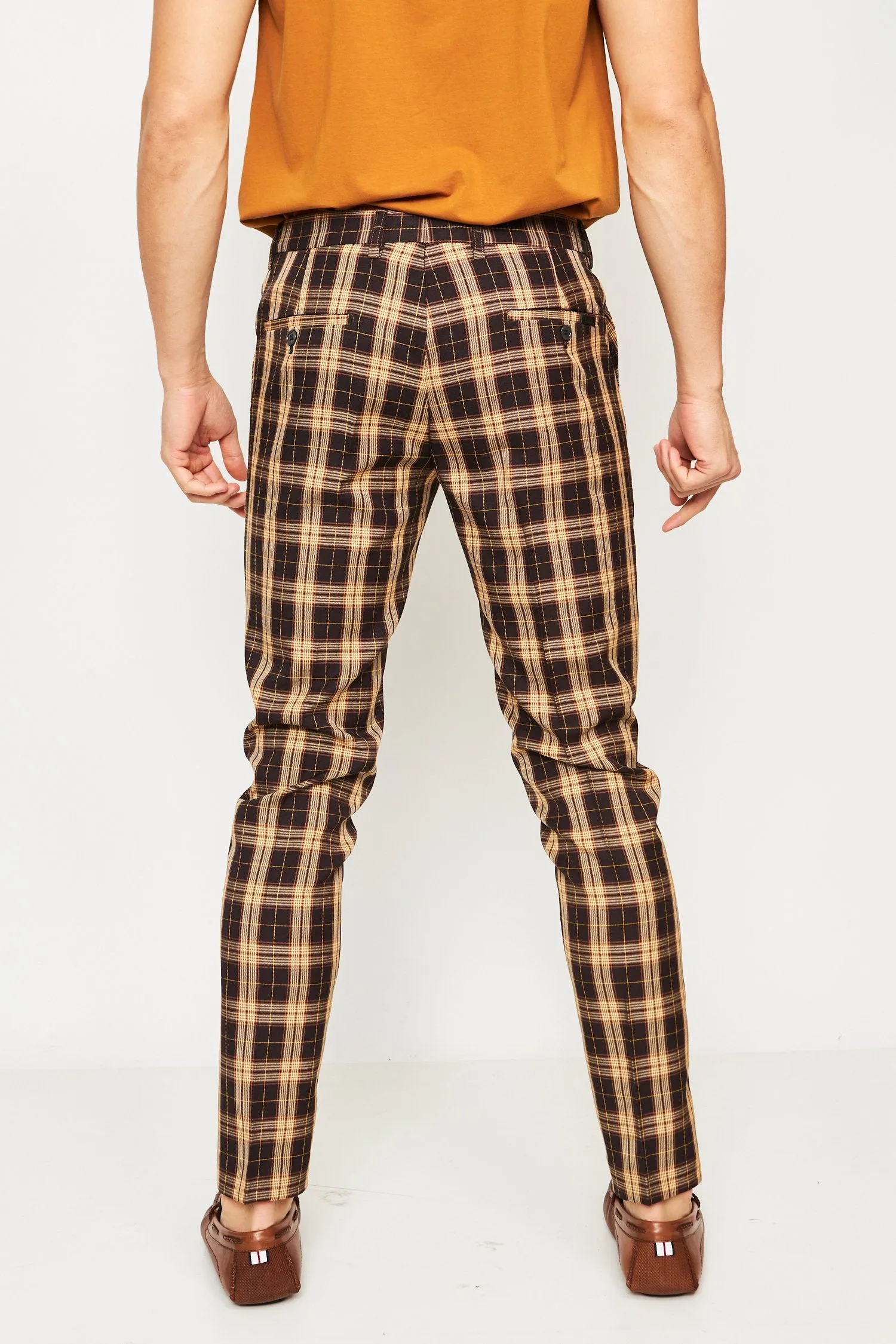 PLAID TROUSERS - BLACK & YELLOW