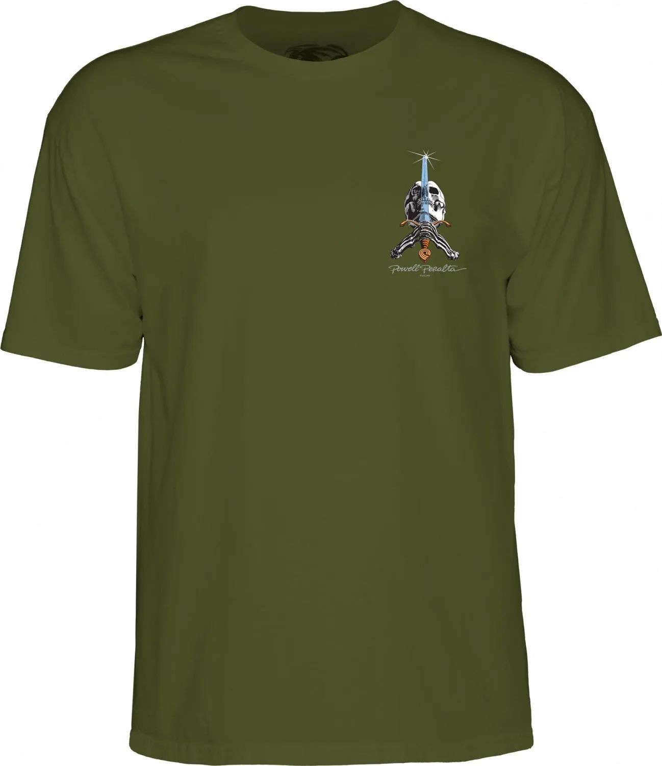 Powell Peralta - Skull & Sword Tee Military Green