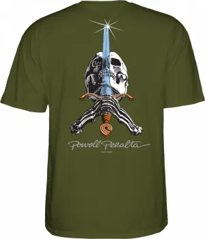 Powell Peralta - Skull & Sword Tee Military Green