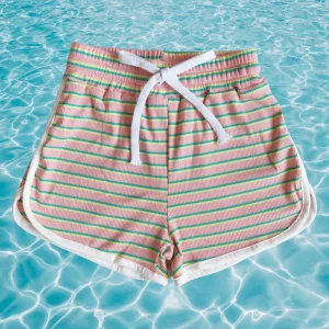 Pre order Stripe (pink green yellow ) drawstring shirts - mid june delivery