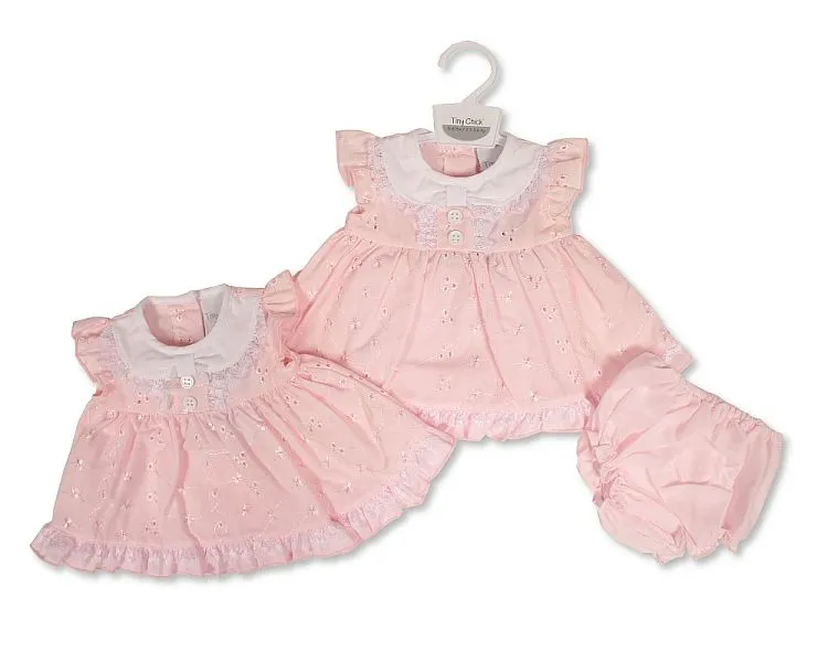 Premature Baby Dress with Lace and Embroidery (3-8 LBS) (PK6) PB-20-708