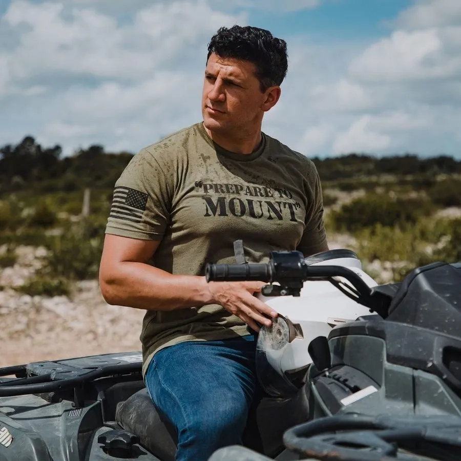 Prepare To Mount T-Shirt - Military Green