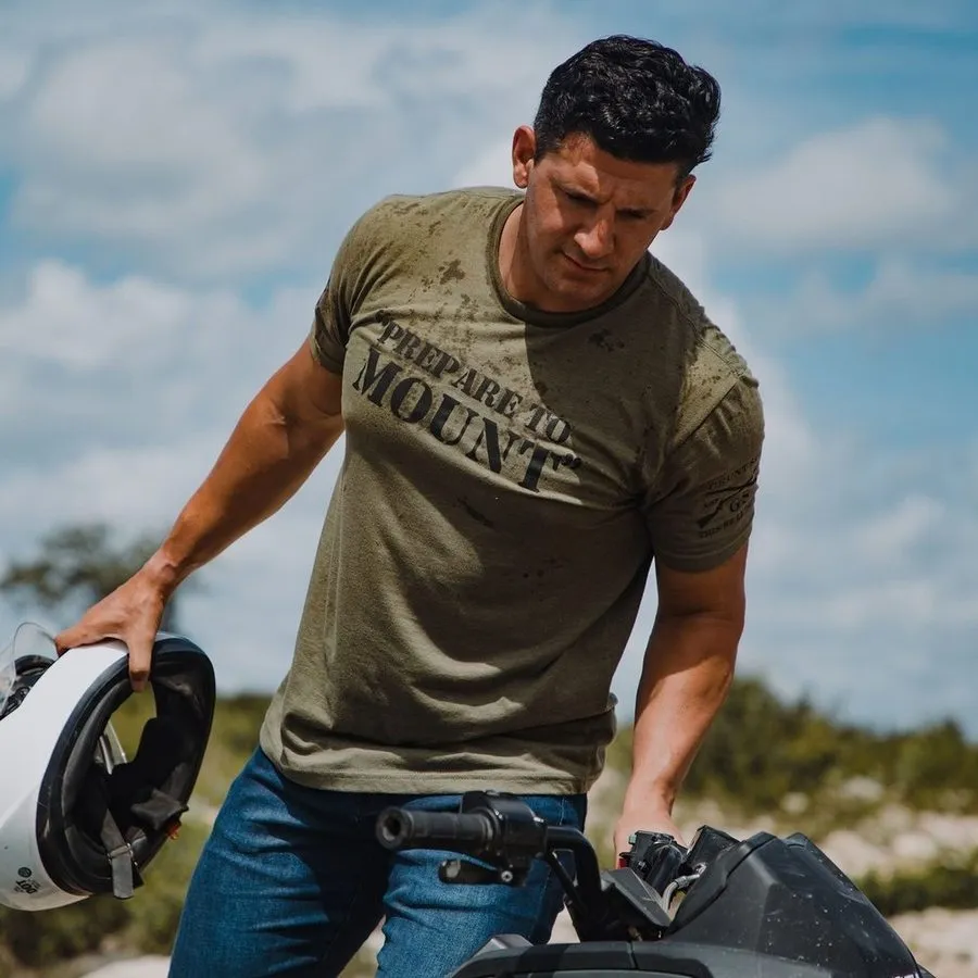 Prepare To Mount T-Shirt - Military Green