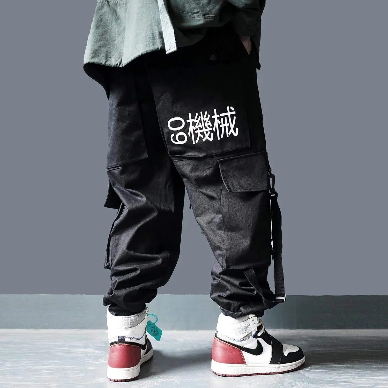 "Mechanical style" Multi-Pocket Cargo Pants