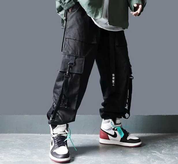 "Mechanical style" Multi-Pocket Cargo Pants