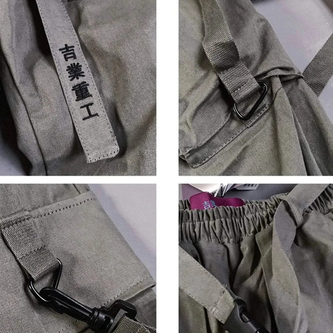 "Mechanical style" Multi-Pocket Cargo Pants