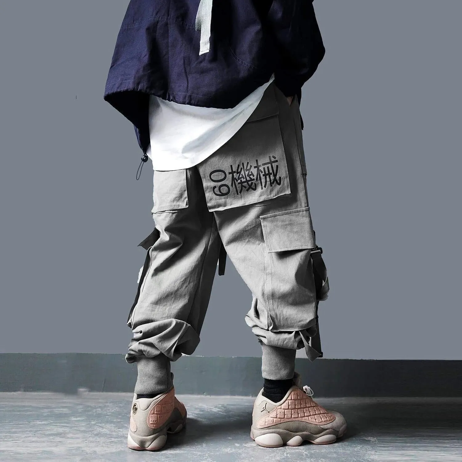 "Mechanical style" Multi-Pocket Cargo Pants