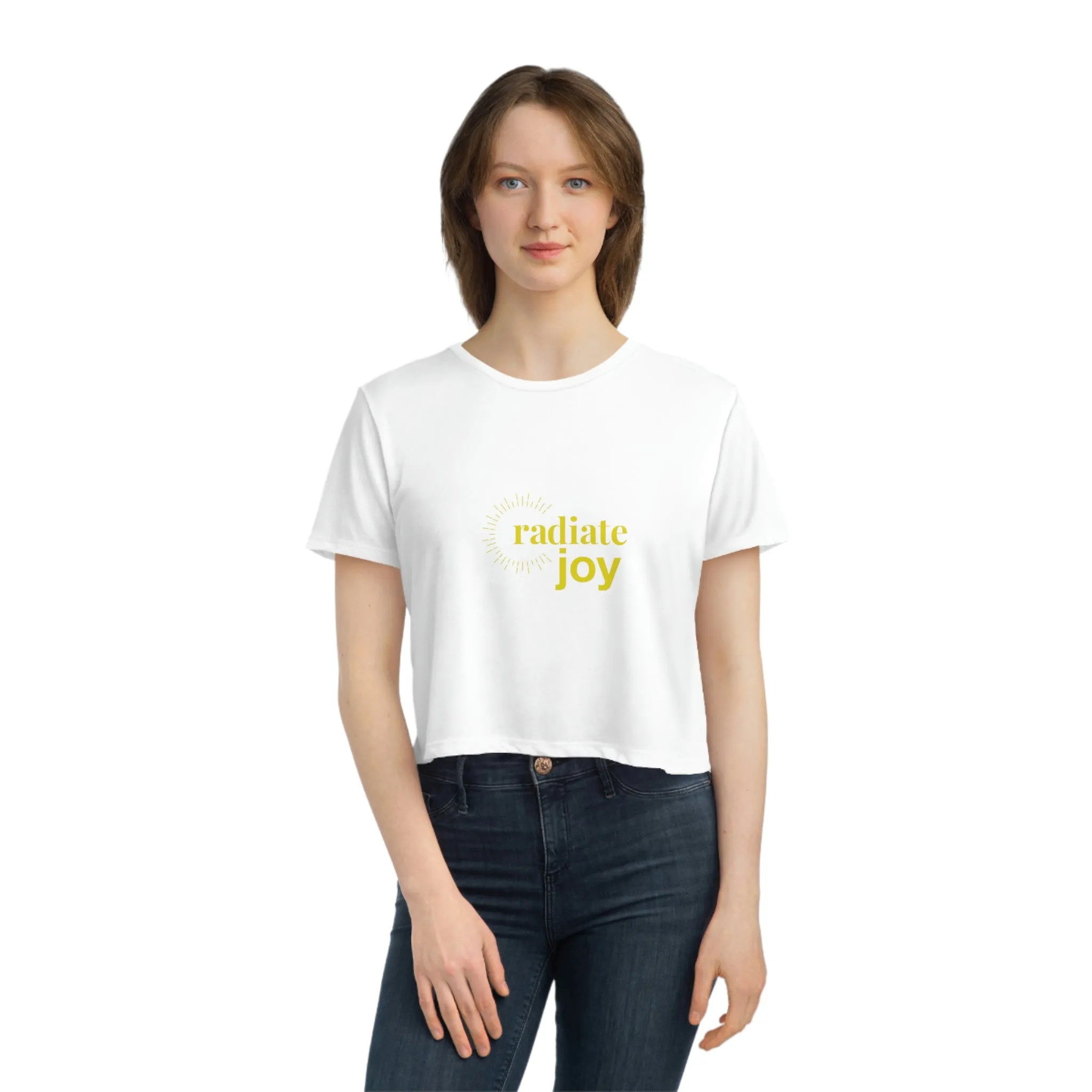 Radiate Joy Women's Flowy Cropped Tee