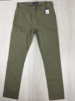 RB Sellars Mens Moulamein Mens Olive Slim Fit Trouser Chinos Size 36 x 34 (New)