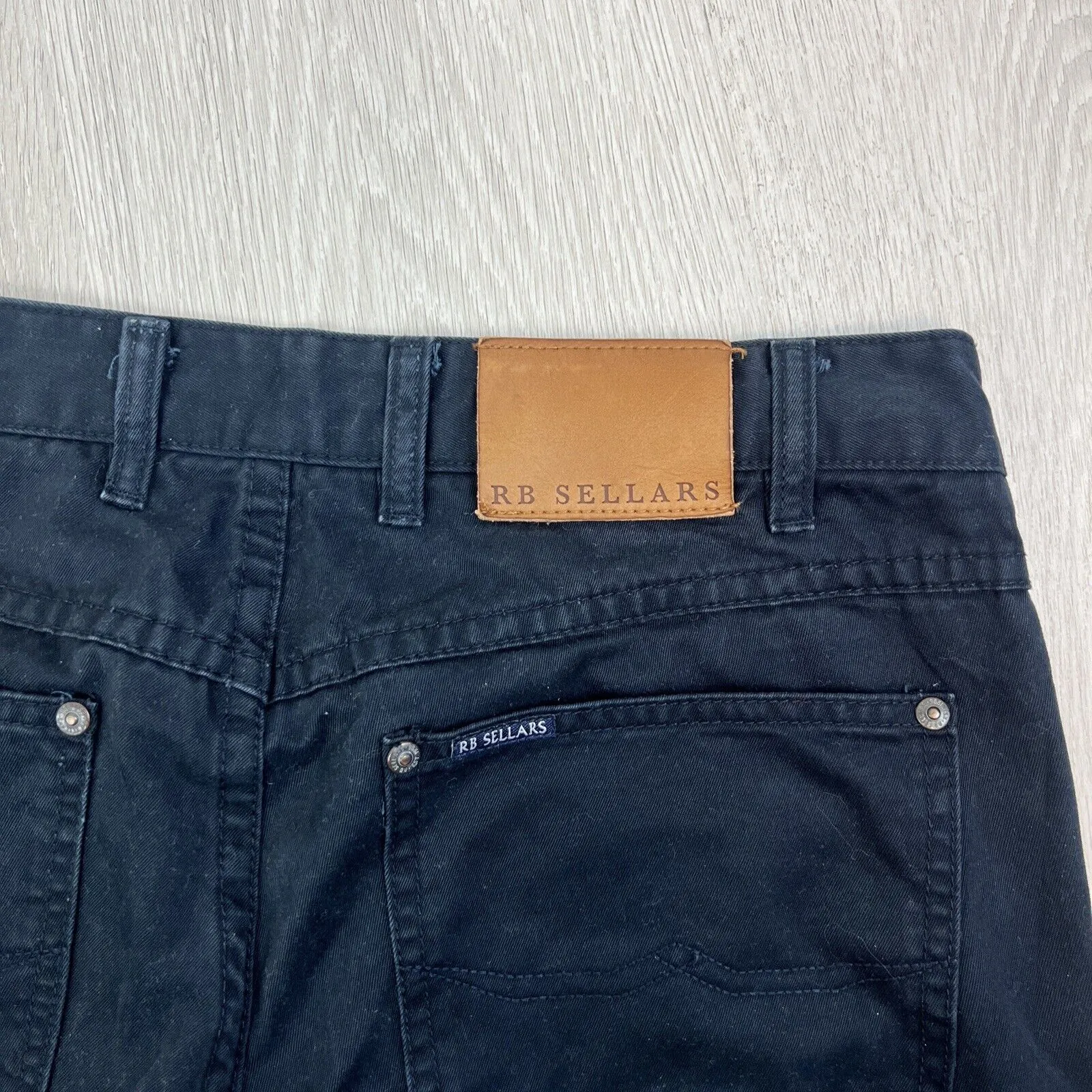 RB Sellars Mens Navy Blue Dudley Classic Fit Trouser Chinos Size 34