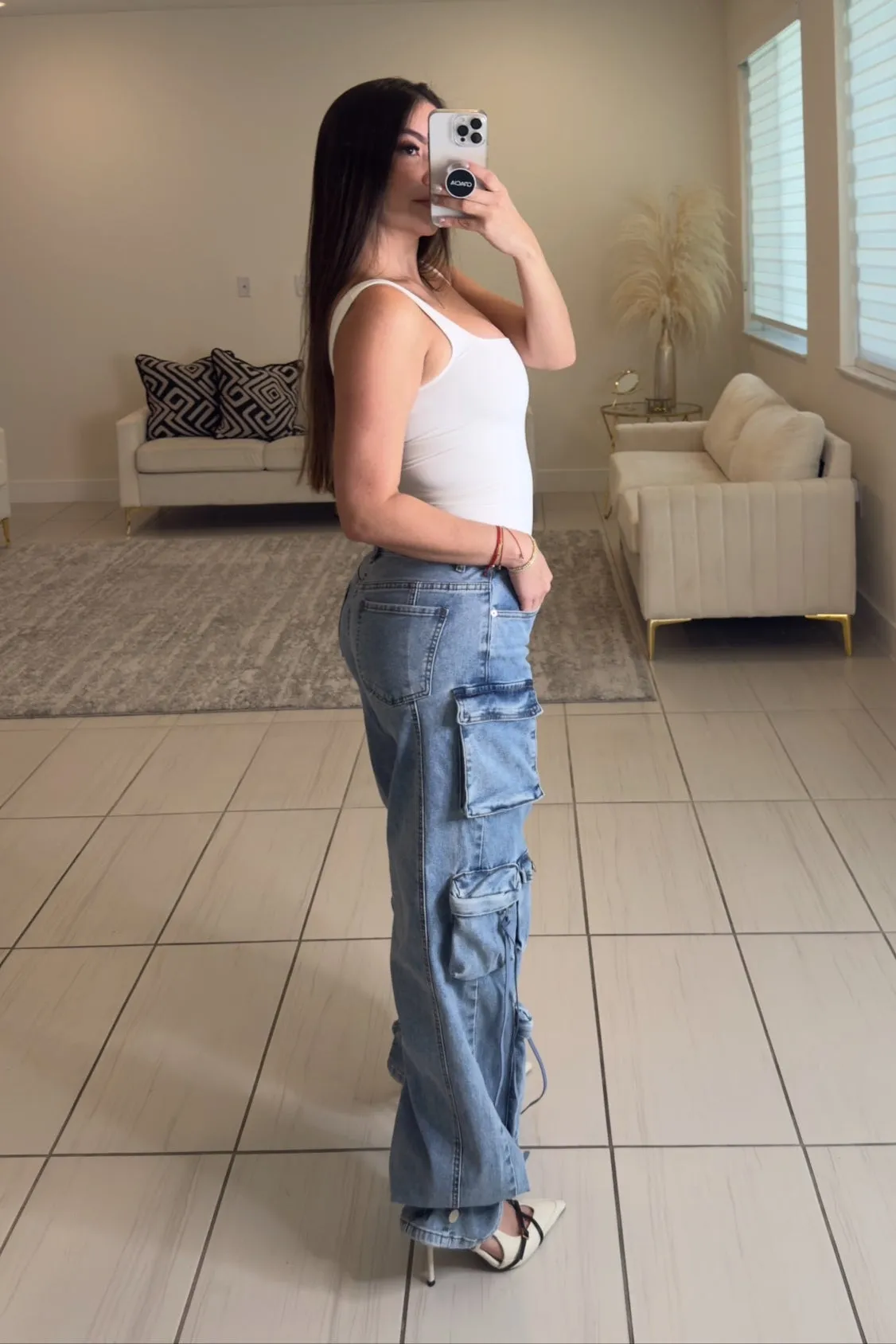 Rebel Cargo Denim Pants