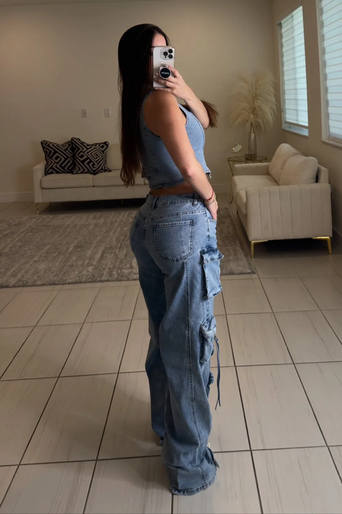 Rebel Cargo Denim Pants
