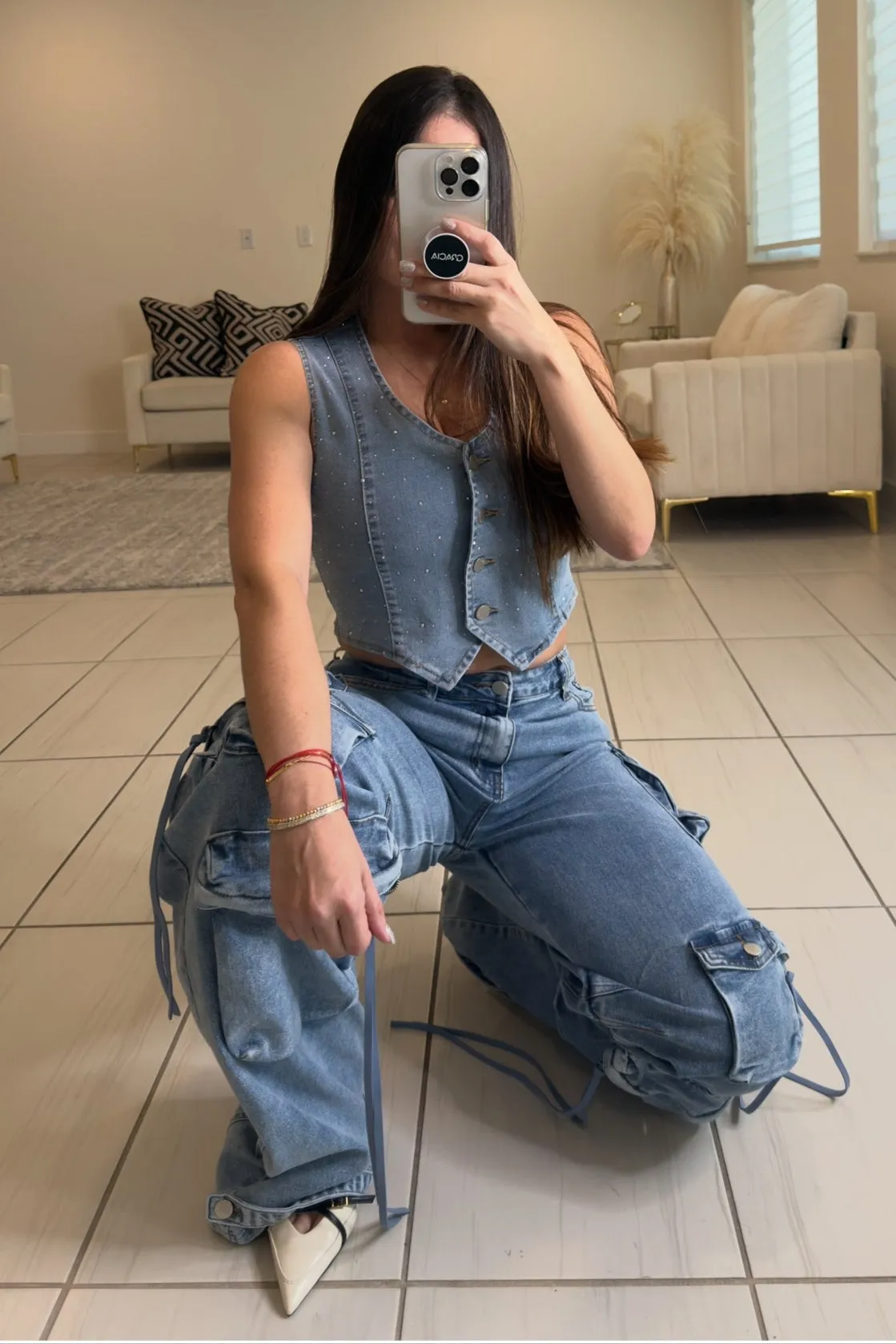 Rebel Cargo Denim Pants