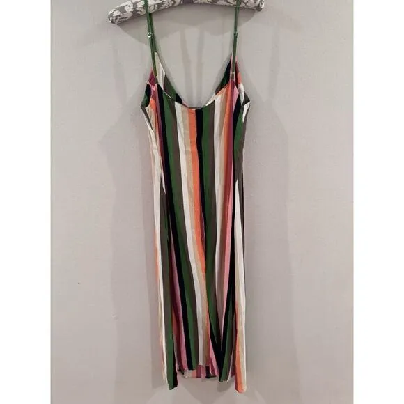 REFORMATION Multicolor Striped Midi Dress Casual Fun XS Pride