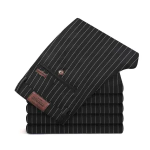 RegalThreads Streifen-Luxusanzughose für Herren