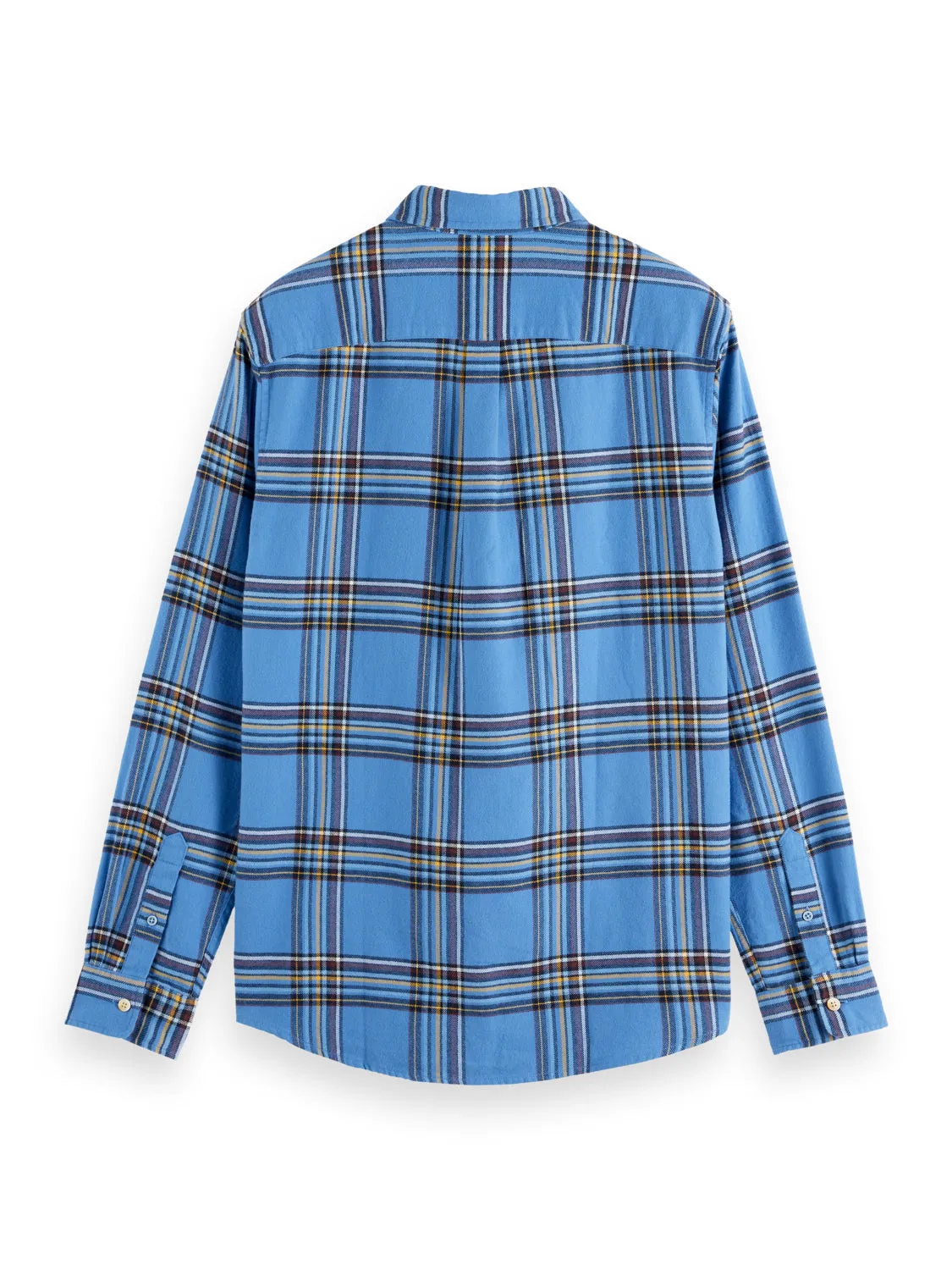 Regular Fit Multi Coloured Flannel Check - Blue Check