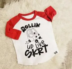 Rollin' Up Like Skrt! Kid's Raglan