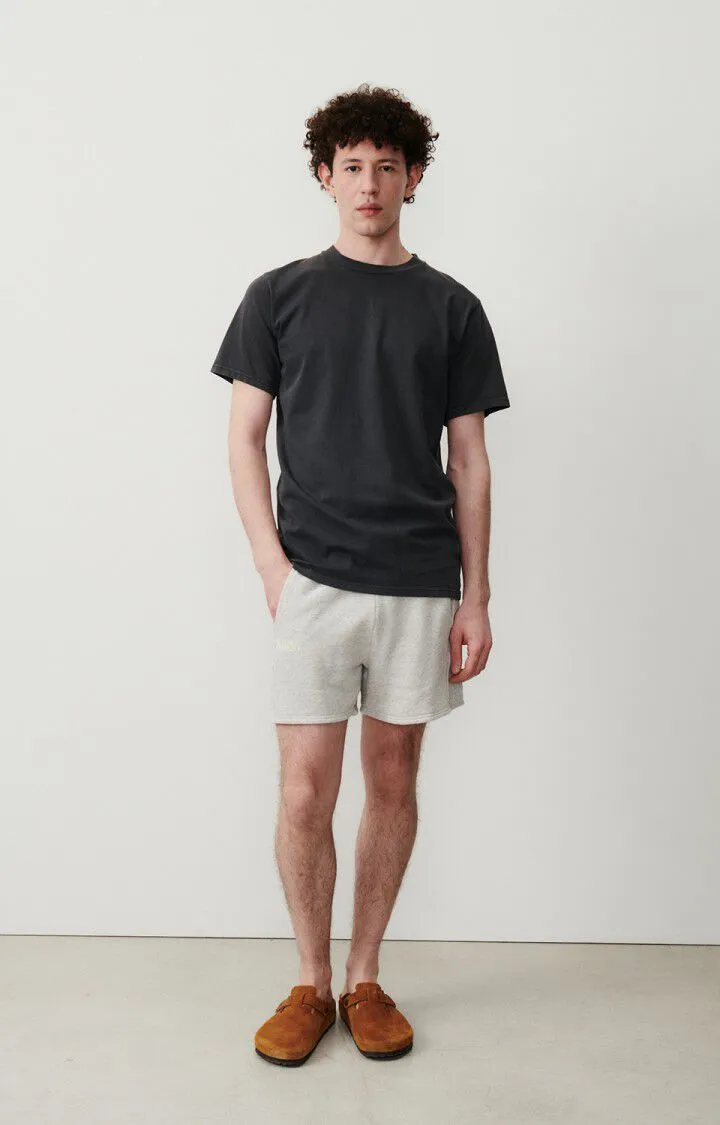 ROUND COLLAR SHORT-SLEEVES T-SHIRT FIZVALLEY - VINTAGE CARBONE
