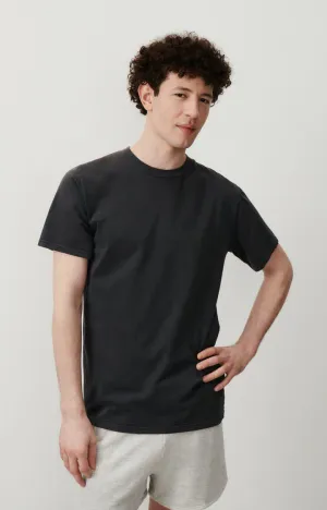 ROUND COLLAR SHORT-SLEEVES T-SHIRT FIZVALLEY - VINTAGE CARBONE