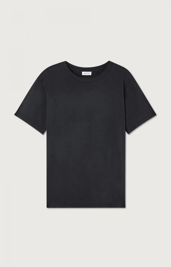 ROUND COLLAR SHORT-SLEEVES T-SHIRT FIZVALLEY - VINTAGE CARBONE