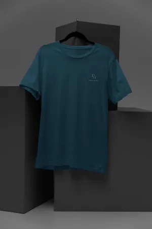 Round Neck Solid Petrol Blue