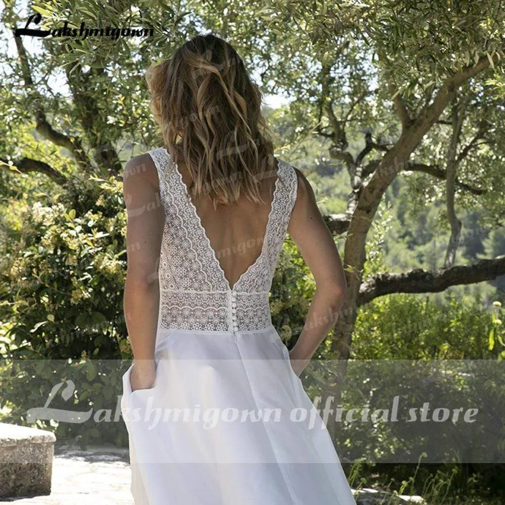 Roycebridal High Split Long Sleeve O Neck Tulle Wedding Dresses