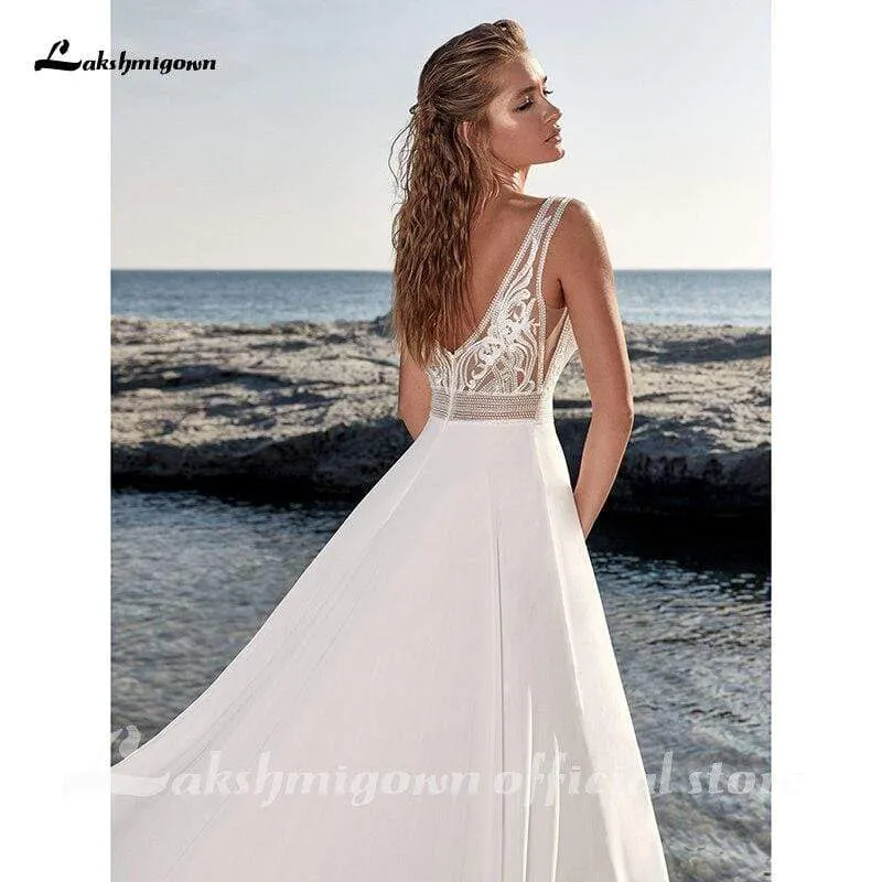 Roycebridal Lakshmigown Lace Wedding Dresses Appliques Beach