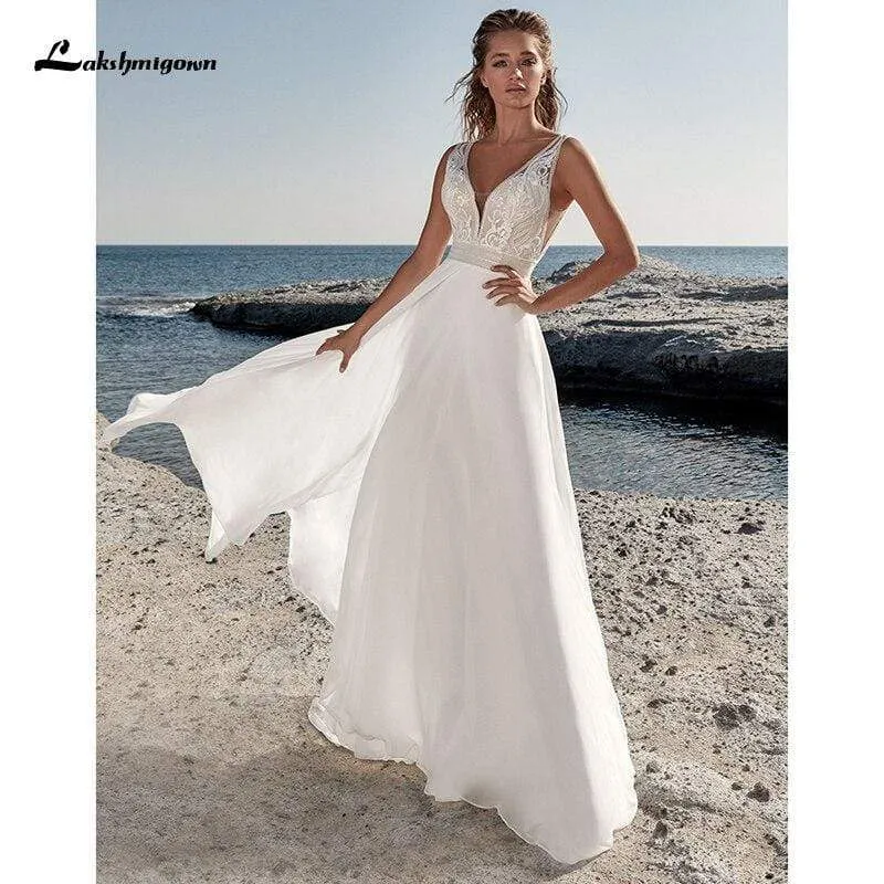 Roycebridal Lakshmigown Lace Wedding Dresses Appliques Beach